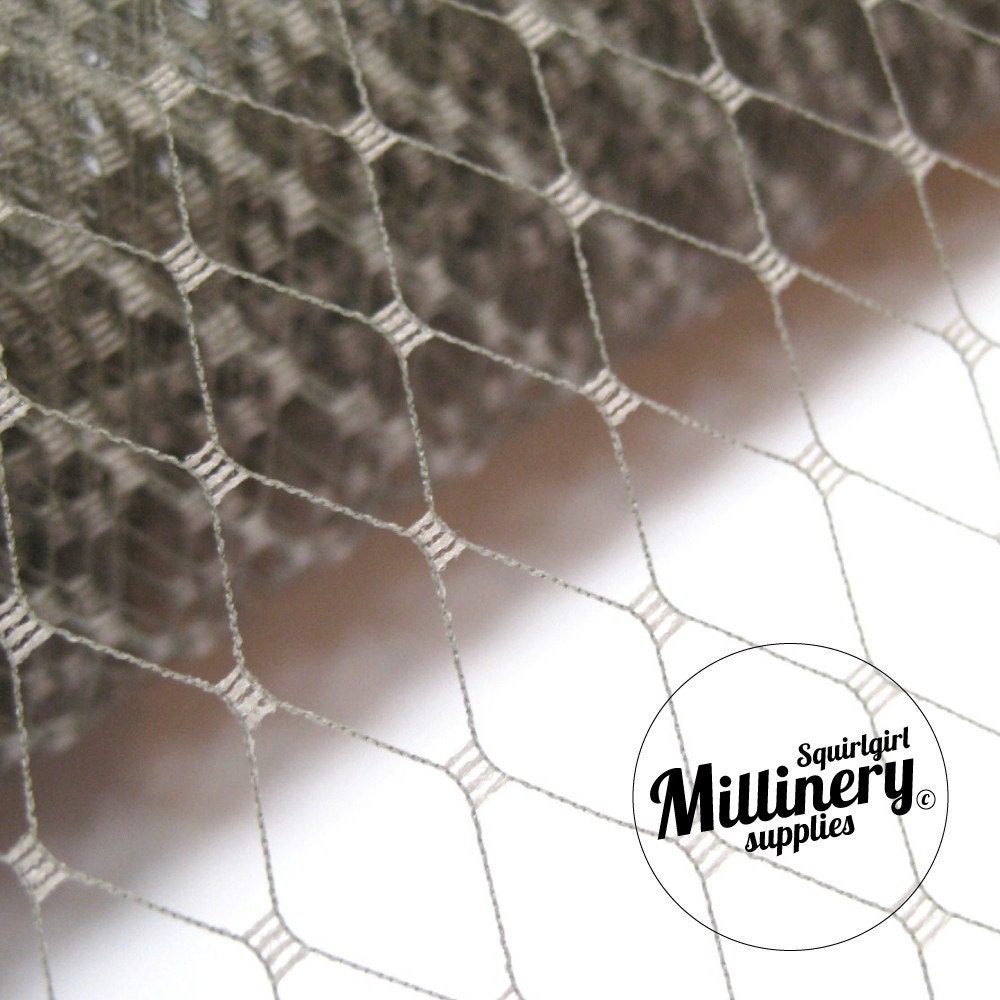 Pewter Grey Russian Veiling for wedding birdcage veils, fascinators and hats (1 Yard)