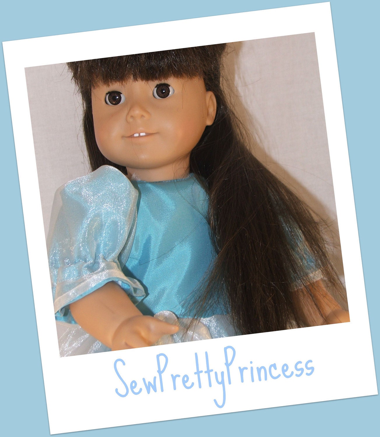 Shimmering Turquoise and flowers Special Occasion dress