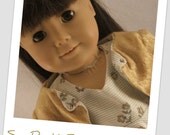 Green Floral Dressy Dress fits American Girl OOAK