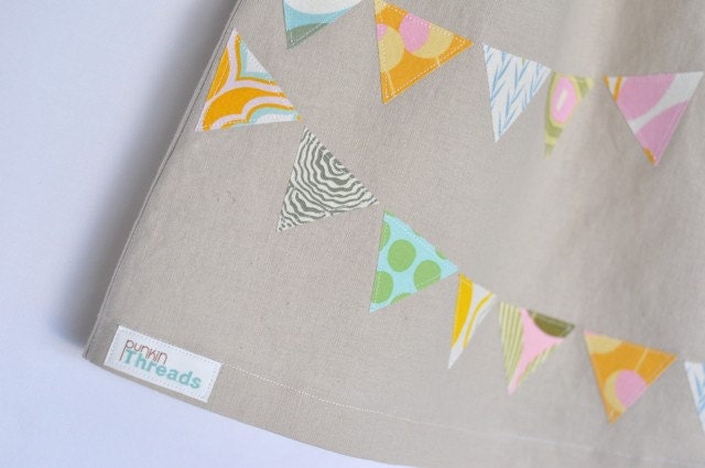 Bunting Applique Peasant Dress