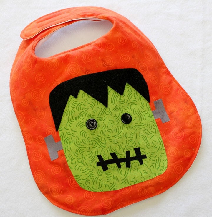 Halloween Frankenstein monster Baby Bib