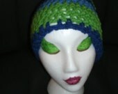 Cool Citrus Beanie in Blue and Green