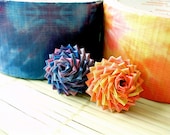 Tie Dye Duct Tape Rose Rings Set - Two Duck Tape Rings