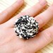 Damask Duct Tape Rose Ring