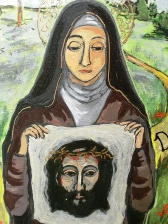 The face of God Mothers Day gift St Veronica - RETABLO - PRINT