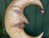 Primitive Folk Art Old Moon Man Door Doll