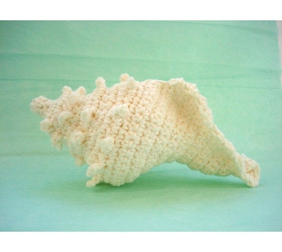 Conch Sea Shell Crochet Ornament-Amigurumi Free Shipping Domestic