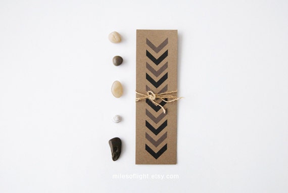 Bookmarks Set - Kraft Series - Feather & Arrow. Nature illustration bookmark. Rustic. Botanical. Book lovers gift. Stocking stuffers.