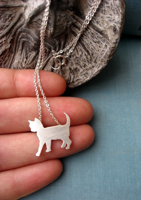 Sterling silver - Cat necklace