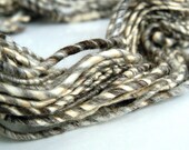 CLEARANCE - Mocha Swirl - handspun BFL and soysilk yarn