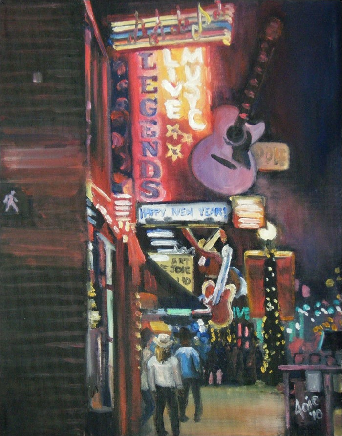 Nashville New Year - 11x14in Original Oil Painting