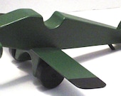 Army Airplane with turning Propeller