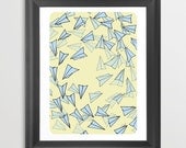 Paper Airplanes - 8"-10" Giclée Print
