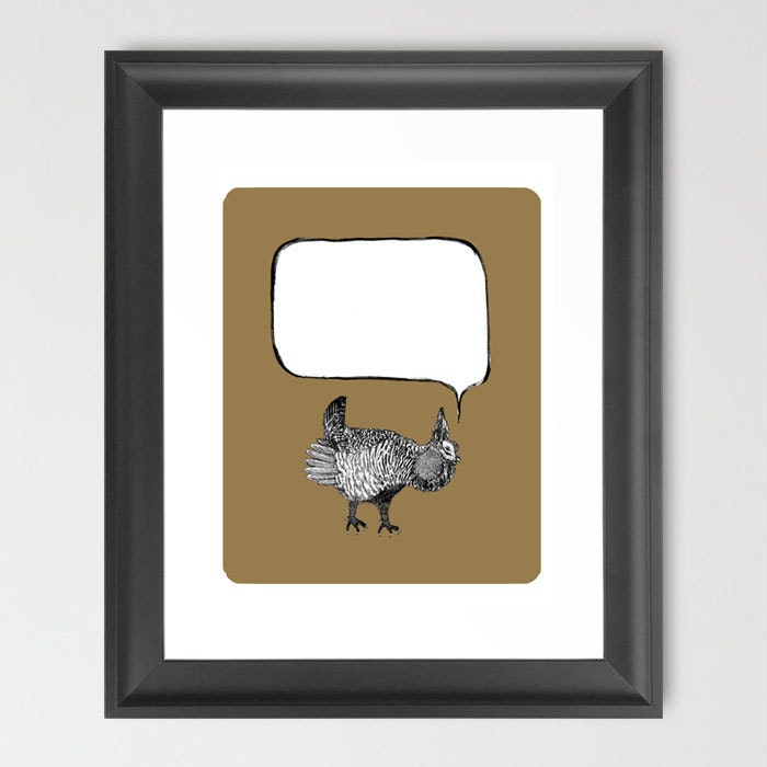 Prairie Chicken - 5"-7" Giclée Print