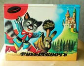 Vintage Vojtech Kubasta Puss in Boots Pop Up Childrens Book Czechoslovakia 70's by Vint on Etsy.com