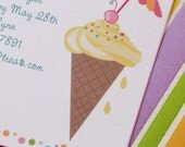 Sweet Summer Ice Cream Birthday Invitations