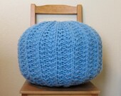 Extra large knit pouf - firm fill
