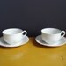 White Cups and Saucers - Vintage Johnson Bros. China - Made in England Teacup and Saucer