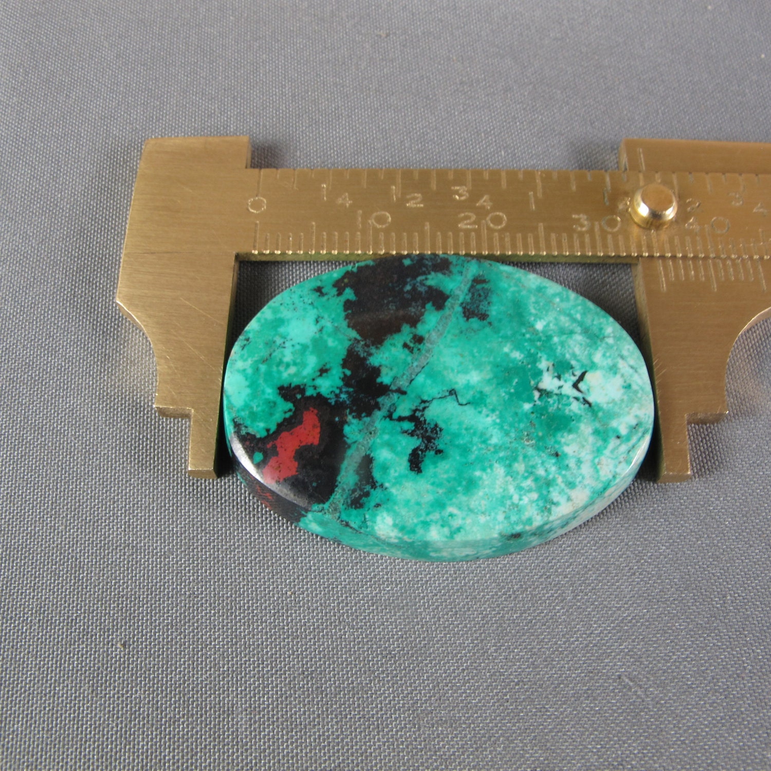 Sonora Sunrise Cabochon Chrysocolla, Cuprite Designer Cabochon