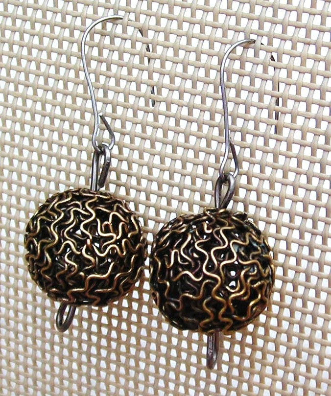 SHOP CLOSING SALE- Metallic Bronze Hypoallergenic Earrings