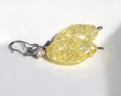 Light Yellow Amber Hypoallergenic Dangle Earrings,Natural Gemstone,unique gift for her - CLOSING SALE