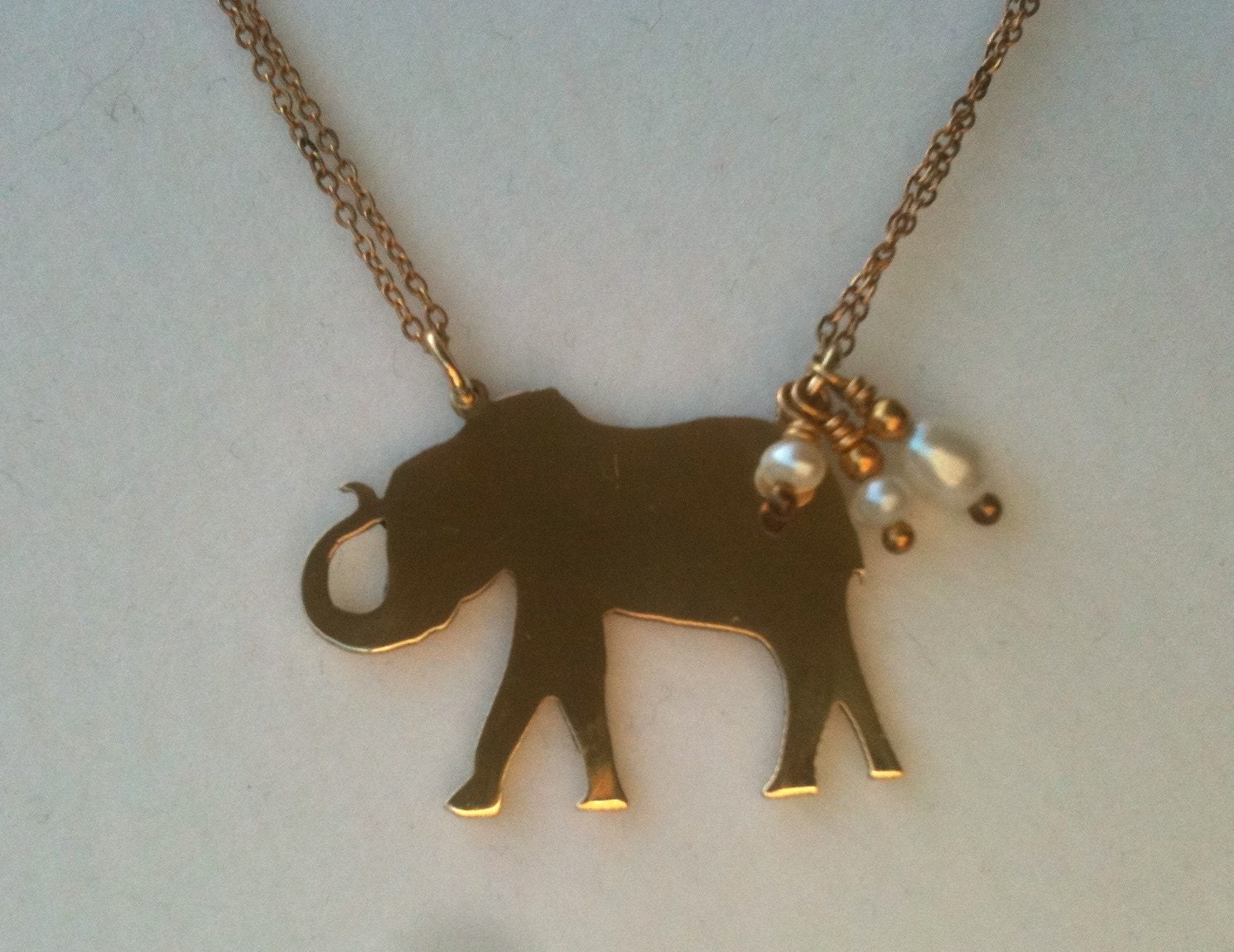 Gold Elephant Necklace