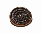 A Large Antiqued Copper Button - Vintage/Antique Style
