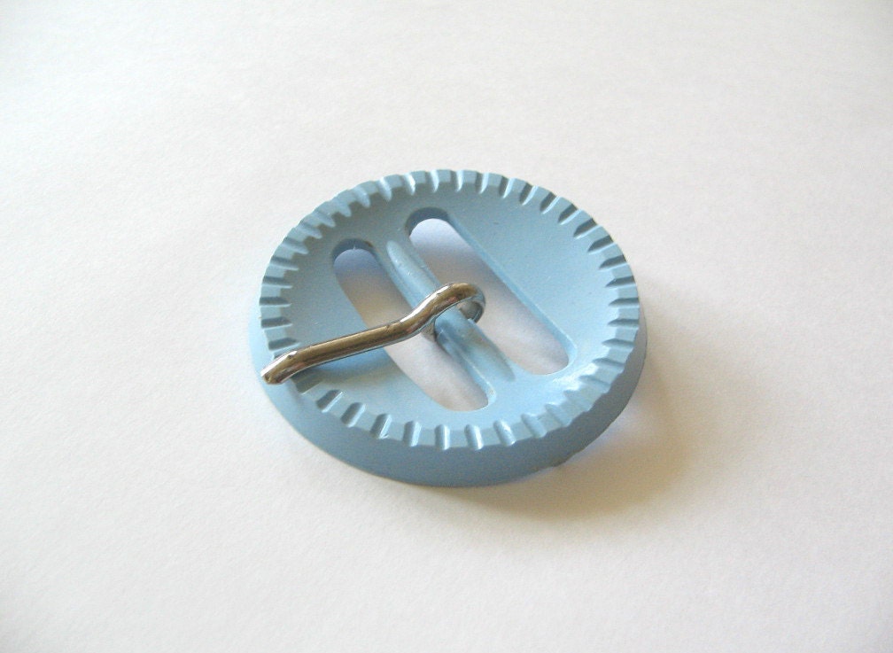 Vintage Belt Buckle - Sky Blue
