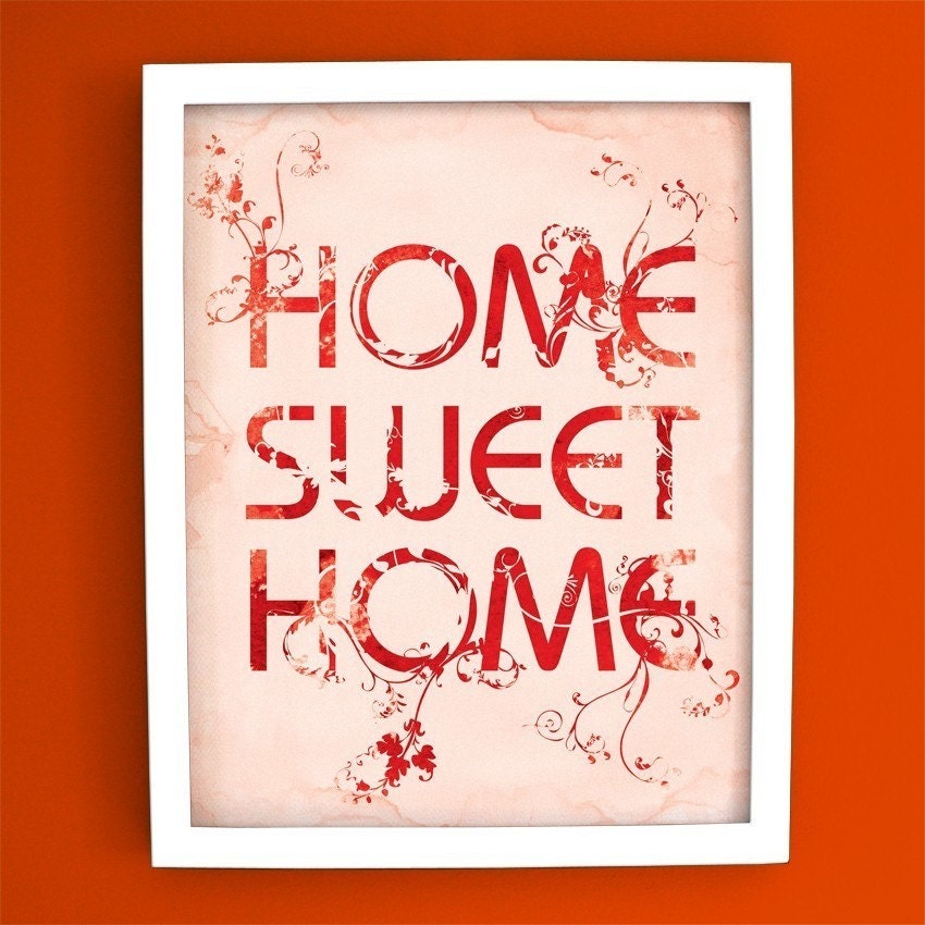 Home sweet home (choose your color) - 8x10 Art Print