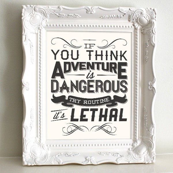 ADVENTURE Typographic Sign (light version) - 8x10 Art Print
