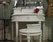 Painted Cottage Shabby White Romantic Vanity VAN217