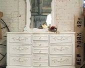 Painted Cottage Shabby White Romance Dresser with Mirror DR14