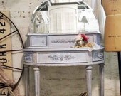 Painted Cottage Chic Shabby French Blue Romantic Vanity