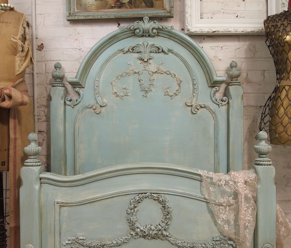 Painted Cottage Aqua Chic Romance Bed BD157