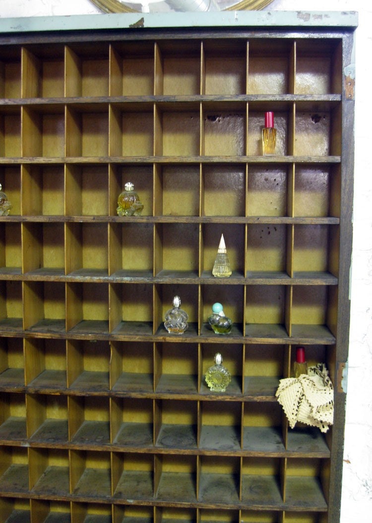 RESERVED FOR CINDY Antique Farm House One Of A Kind Post Office Mail Sorter Call Box Original Paint Finish VF103