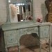 Vintage Painted Cottage Shabby Aqua Chic Vanity VAN124