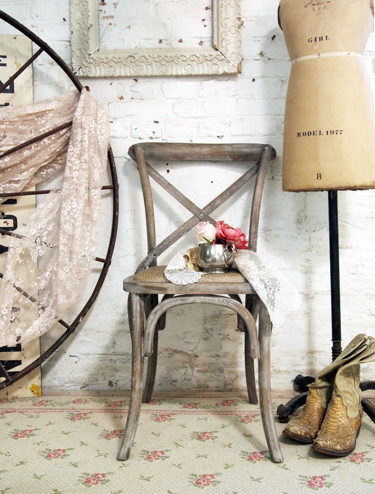 Painted Cottage Chic Shabby Farmhouse Chair CH220
