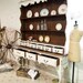 Painted Cottage Chic Shabby French Farmhouse China Cabinet / Hutch