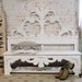 Painted Cottage Chic Shabby White Handmade French Bench CHR336