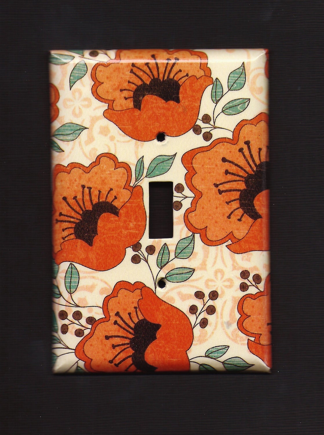 Orange Poppies Switchplate cover
