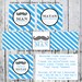Little Man Mustache Baby Shower Insert Card for Registry or Book Request - Matching Invitation Available
