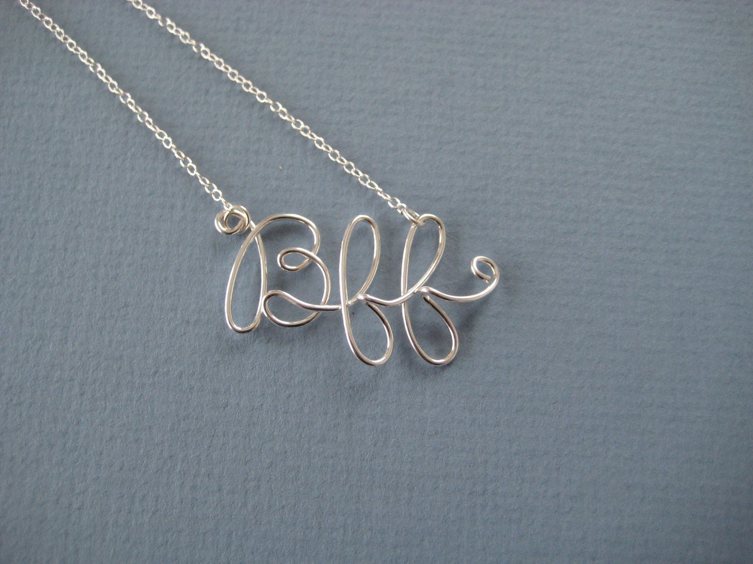 Bff initial necklace