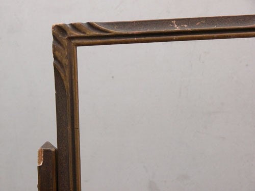 vintage wood picture mirror swing frame