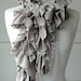 Grey Stone PETAL Ruffle Scarf