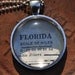 Map Pendant Necklace from Vintage Atlas FLORIDA Scale of Miles