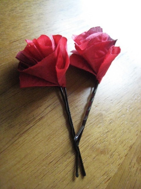 In Honor Of Tricia- Set of two Rosetta Hair Pins