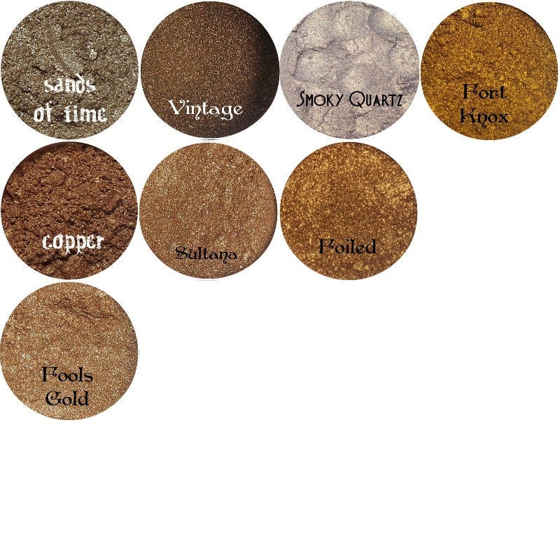 Metallic Gold Eyeshadow 3 gram Jar FOILED Mineral Makeup
