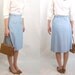 1970s blue skirt, preppy skirt, a line skirt, Schrader Sport, Size S M