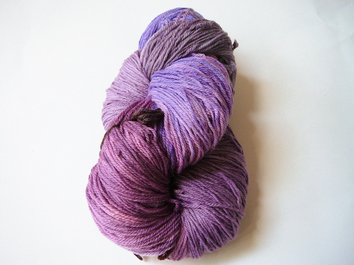 Fingering weight hand painted superwash merino sock yarn For The Love Of All That Is Purple 490 yards, 100g