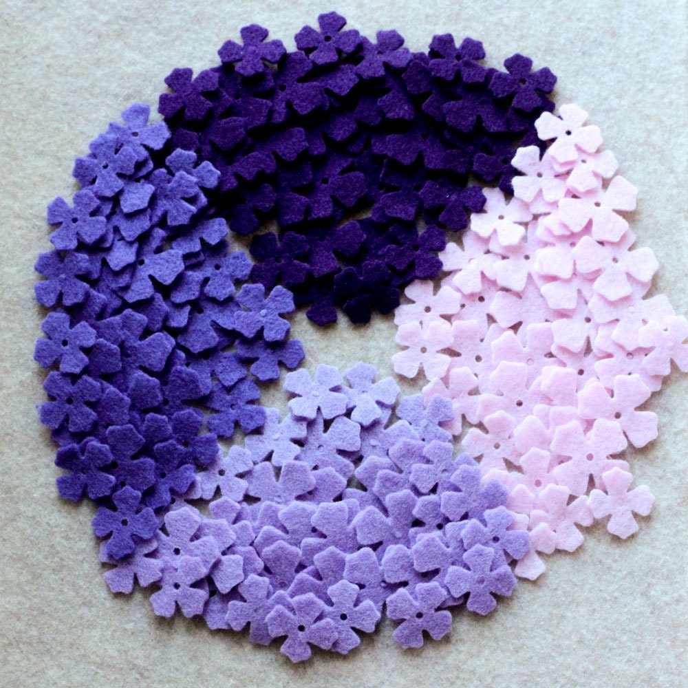 Purple Haze - Lilacs Value Pack - 144 Die Cut Felt Flowers